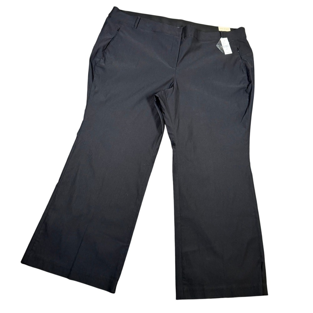 Lane‎ Bryant 4-Season Boot Dress Pants Women 28P Black Mid-Rise Workwear Office